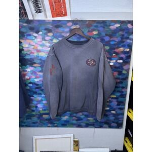 NFL Pro Line San Francisco 49ers  Crewneck Sweatshirt Gray  Large sun faded